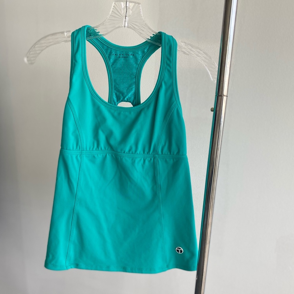 Trina Turk Recreation Green Workout Top, Small